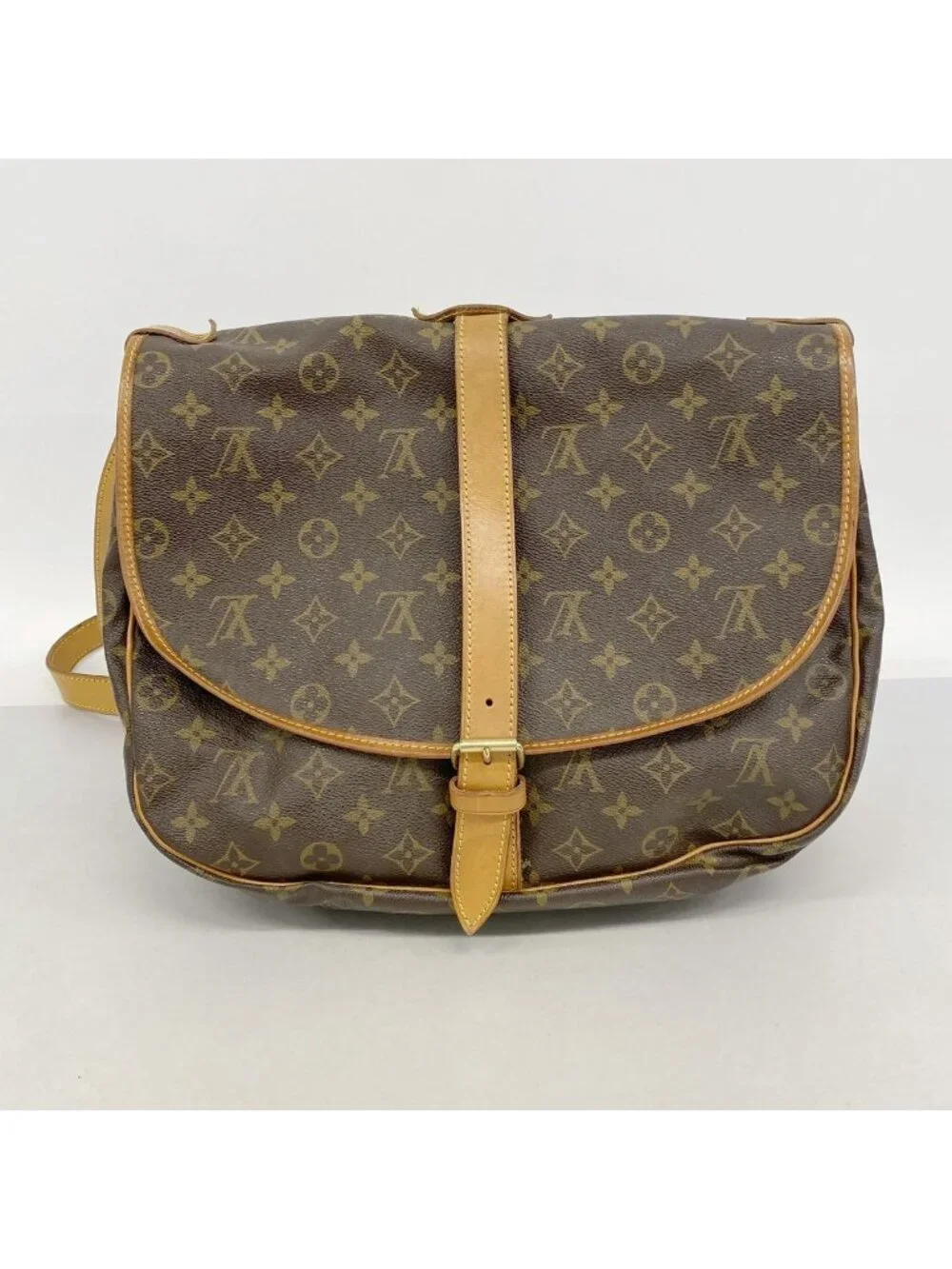 Louis Vuitton Shoulder Bag Monogram Saumur 35 Brown